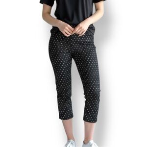 4/$20 George Black Polka Dot Cropped Pants